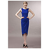 Mode Abgerundete Asymmetrische Rüschenkleid