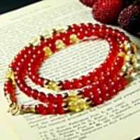 Mode Achat und Citrine Frauen Halskette