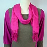 Mode aus 100% Baumwolle Solide Fuchsia Schal für Frauen