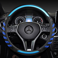 Mode Auto Lenkrad umfasst Leder 38cm atmungsaktiv rutschfest für Benz vier Jahreszeiten Autozubehör