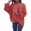 Mode übergroße Pullover Rikay Damen Damen klobig Baggy Strickpullover solide dicke Top-Größe 8-16 uk 6 Farben rot Lightinthebox