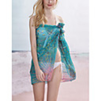 Mode Böhmen Bunte Halter Wrap Chest Schwimmen Kleid