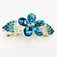 Mode Blue Shinning Bling Diamant-Blumen-Bow-Knoten für Frauen Haarnadel Schmuck Accessoires