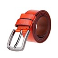 Mode Blumen Printing Rindspaltleder-Zink-Legierung Pin Buckle Belt
