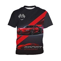 Mode Brief Muster gedruckt Kurzarm T-Shirt Mode 3D bedruckte bunte Hemden für Jungen und Mädchen