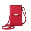 Mode Brieftasche Frauen Mini Umhängetasche Handytasche kleine Handtasche Kartenhalter Münzgeldbörse Mädchen Umhängetasche (rot)