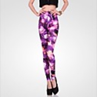 Mode Bunte Hochelastische Milch-Seide Hosen Leggings Neunte