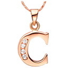 Mode C-Logo Alloy Damen-Halskette mit Strass (1 PC) (Gold,  silbrig)