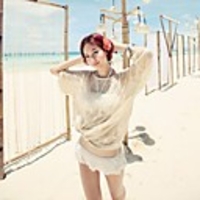 Mode Damen Beliebte koreanischen Stil Bikini-Strand-Kleid Bluse Sexy höhlen heraus Blumen-Net Design Shirt