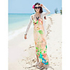 Mode Damen Bohemian Style Romantische bunten Perlen Halfter Sleevless QMilch Maxikleid (Screen Color)