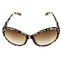 Mode Damen Leopard Oval Rahmenvollrand Sonnenbrille