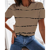 Mode Damen lose Kurzarm T-Shirt 0-Ausschnitt solide Tops gestreifte Druck ärmellose Tank lässige Bluse Lightinthebox