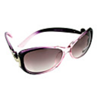 Mode Damen Oval Rosa Kunststoff-Rahmen Vollrandbrille