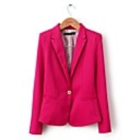 Mode Damen Süßigkeit-Farben-Turn-Down-Kragen Blazer OL Slim-Anzüge