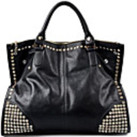 Mode Damenhandtaschen PU Rivet Big Futter Farbe auf Zufalls