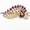 Mode Diamant lila Phoenix-Pfau Shining Frauen Haarschmuck Schmuck