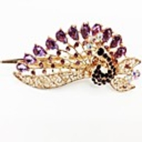 Mode Diamant lila Phoenix-Pfau Shining Frauen Haarschmuck Schmuck