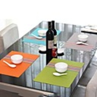 Mode einfach Art Farbe sortiert Striped Tischset für Abendessen,  L45cm x B 30cm,  hitzebeständig PVC