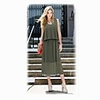 Mode einzigartige Well Clipping Layering Kleid