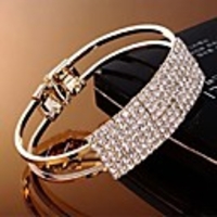 Mode elegant glänzende Legierung Sternen Diamant-Armband (gold)