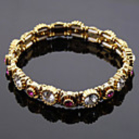 Mode für Damen klar in Strass goldene Armband-Legierung