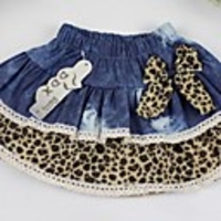 Mode für Mädchen Neue koreanische Art Leopard-Druck-Ballkleid-Rock Kinder