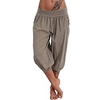 nctcity Damen 3/4 Länge Pumphose Capri Sommerhose Aladinhose Haremshose Pumphose Pluderhose Yogahose Elastischer Bund Freizeithose Strandhose Lightinthebox