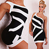 NLS Damenmode Sexy ärmelloses Party-elegantes Kleid (Schwarz)