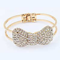 Nn anzeigen Shiny Bogen voller Diamant-Bohrer Klaue koreanische Version von Simple Mode Frühling Armbänder Schmuck Armband B43