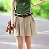 NNA Frauen Casual Lose A-Line Shorts (Khaki)
