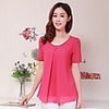 NNA Frauen Chiffon Big Yard Kurzarmhemd ()