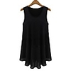 NNA Frauen Die europäische und amerikanische Chiffon Vest Bottom Kleid (Schwarz)
