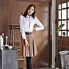 NNA Frauen nehmen Big Yard Solid Color Langarm-Shirt ()