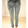 NNA Frauen nehmen Fashion Röhrenjeans (hellblau)
