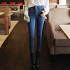 NNA Frauen nehmen hohe Taille Brust Enge Jeans (blau)