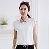 NNA Frauen schnüren Kontrast Farbe Chiffon-Shirt (Pink)