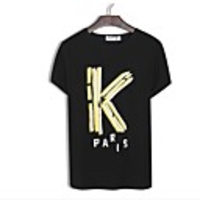 NNA Frauen-Shirt-europäischer und amerikanischer Baumwolle Kurzarm T (Schwarz)