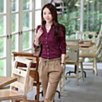 NNA Männer Slim Business Long Sleeve Shirt (Wein)