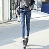 NNA Weinlese der Frauen Denim Jeans Stickerei (Screen Color)