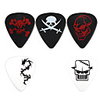 NNPICK - (CSA-1-5) Composite Plastic Standard Shape Gitarre / Bass Picks/5-pack (verschiedene Designs)