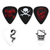 NNPICK - (CSA-1-5) Composite Plastic Standard Shape Gitarre / Bass Picks/5-pack (verschiedene Designs)