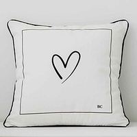 nordic ins style baumwolle leinwand schwarz und weiß drucken briefkissenbezug wohnzimmer schlafzimmer sofa kissenbezug Lightinthebox