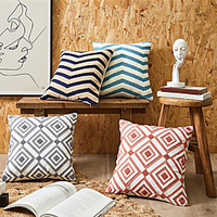 Nordic minimalistisches Canvas Kissen Wohnzimmer Schlafzimmer Zuhause täglich bequeme Rückenlehne Bürostuhl Autokissen Lightinthebox
