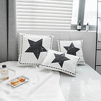 nordisch stil schwarz und weiß schwan samt druck kissenbezug abdeckung wohnzimmer schlafzimmer sofa kissenbezug abdeckung Lightinthebox