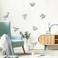 nordische Art Geometrie Kunst Wandaufkleber für Hausdekoration Wohnzimmer Schlafzimmer Dekor Kunst Aufkleber Wandbild Vinyl Wandaufkleber Vögel 34 57cm Lightinthebox