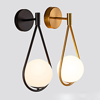 nordische Art Messing Wandlampe Post moderne einfache Wohnzimmer Korridor Balkon Schlafzimmer Nachttisch Glas Wandlampe Lightinthebox