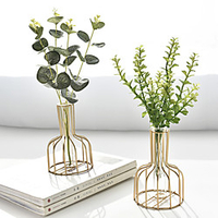 nordische Eisen geometrische hydroponische Vase trockene Blumenverzierung Wohnzimmer Esstisch Blumenarrangement Tischdekoration Lightinthebox