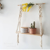 nordische handgewebte Baumwolle Makramee Wandteppiche Regal Holzregale Wand dekorative Regale Wandbehang Regale Ornament 50 15 60cm Lightinthebox