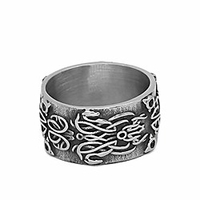 nordische Wikinger Amulett Drgon Dreki skandinavischen Jormungand Knotenringe Edelstahl mit Valknut Rune Geschenktüte
