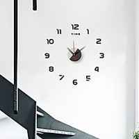 nordische wohnzimmerdekoration 3d wandaufkleber diy digitaluhr personalisierte hausspiegel wanduhr stille wanduhr Lightinthebox